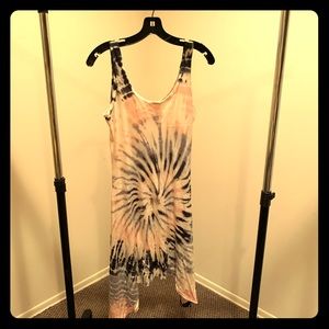 Tea party brand tie dye shark bite dress